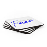 Sippin' Finer Coaster Set - White