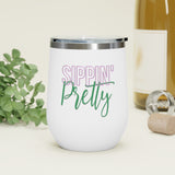 Sippin Pretty Insulated Wine Tumbler - White