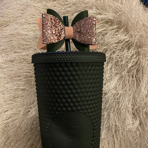 Pretty Bow Straw Topper