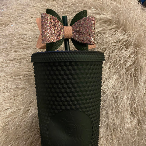 Pretty Bow Straw Topper