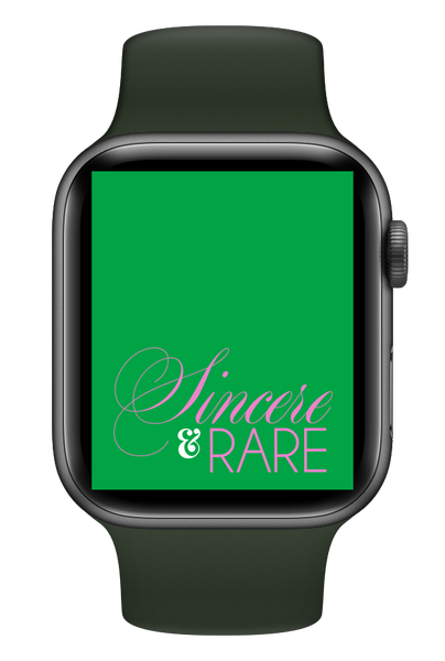 Sincere & Rare (Green) Smartwatch Wallpaper