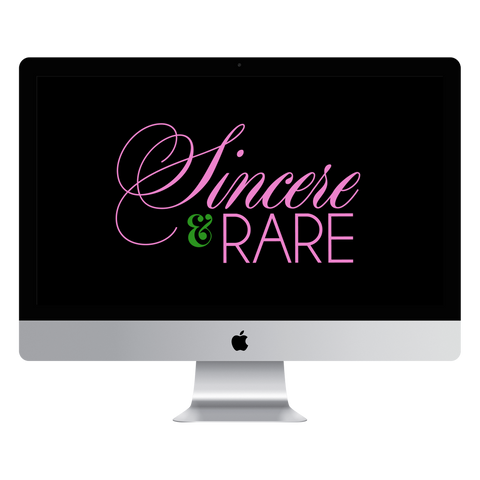 Sincere & Rare (Black) Desktop Wallpaper