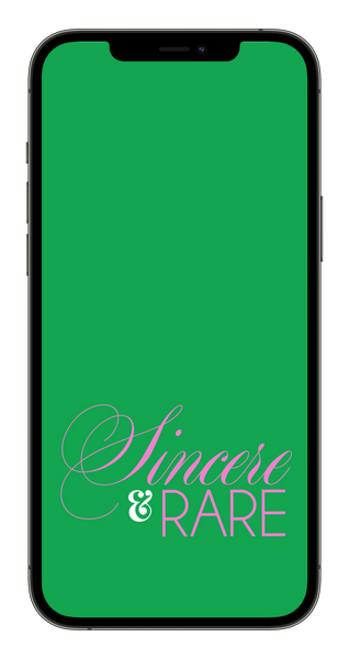 Sincere & Rare (Green) Phone Wallpaper