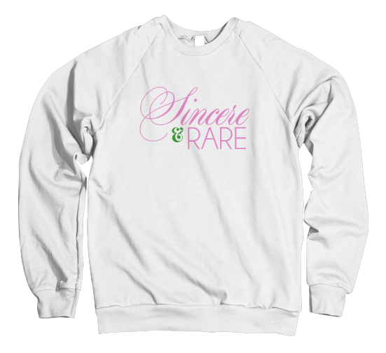Sincere & Rare - White Sweatshirt