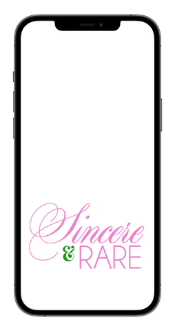 Sincere & Rare (White) Phone Wallpaper